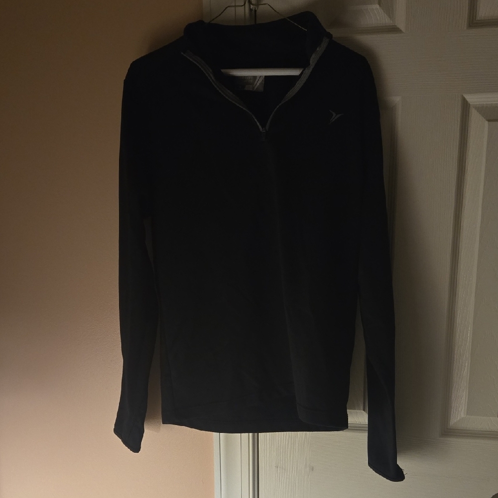 Old Navy Black Activewear Quarter-zip Pullover